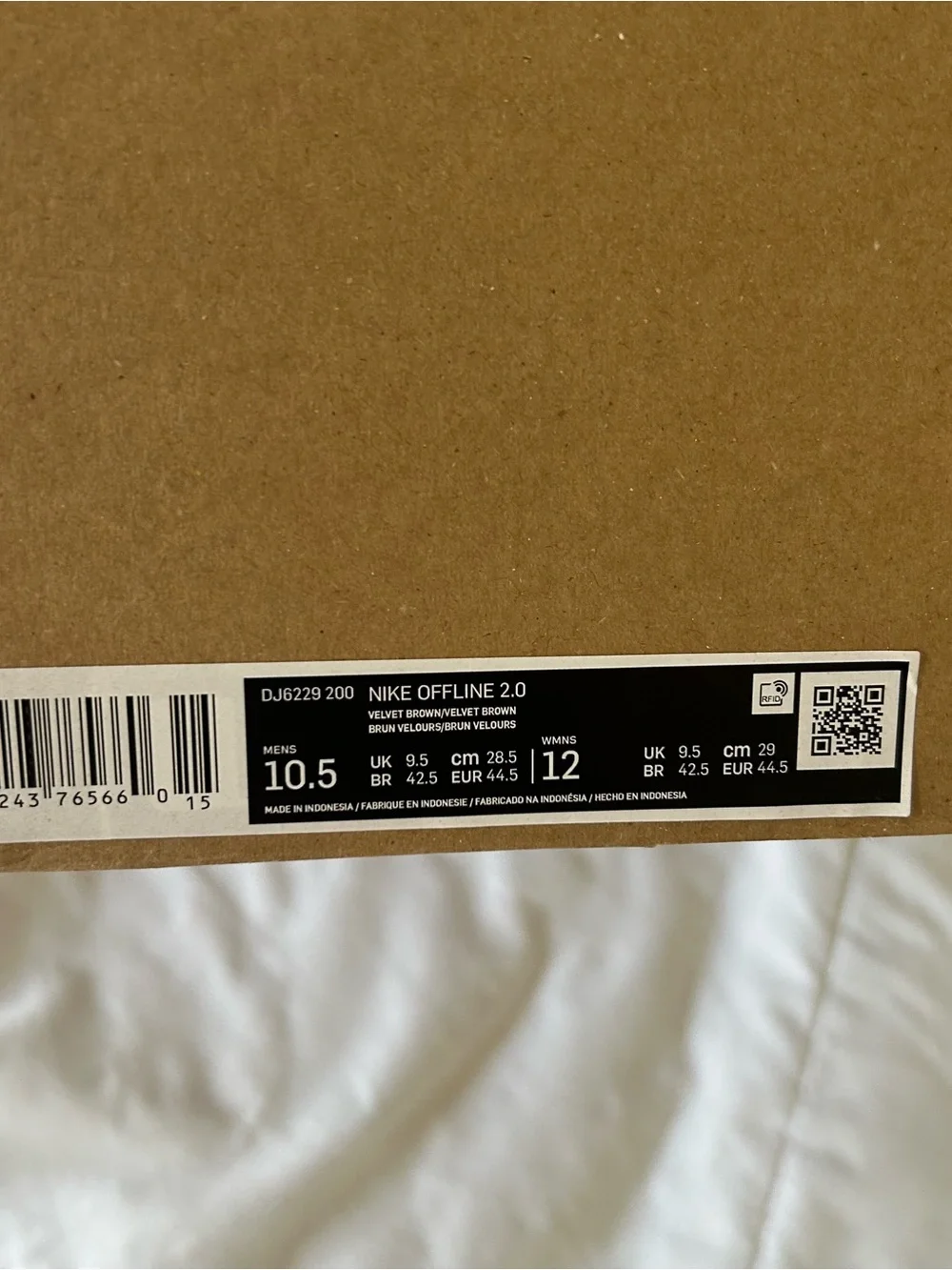 Nike Offline 2.0 “Velvet Brown” Men’s US 10.5 DJ6229-200